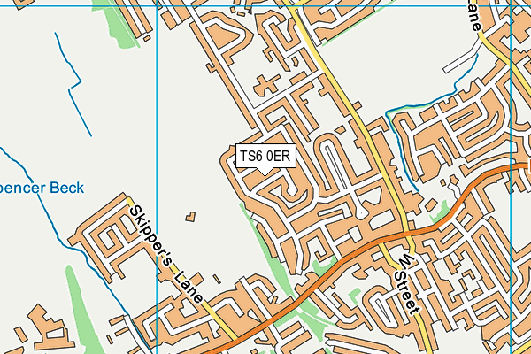 TS6 0ER map - OS VectorMap District (Ordnance Survey)