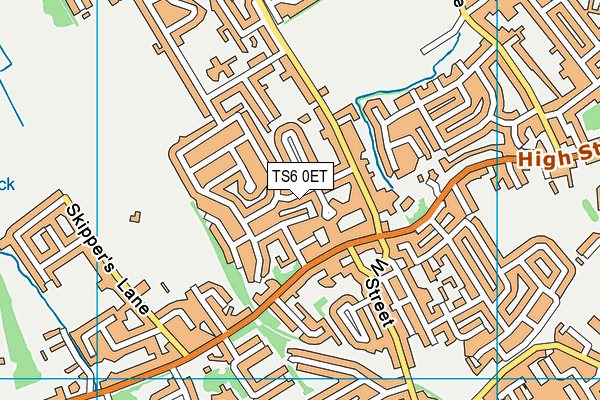 TS6 0ET map - OS VectorMap District (Ordnance Survey)