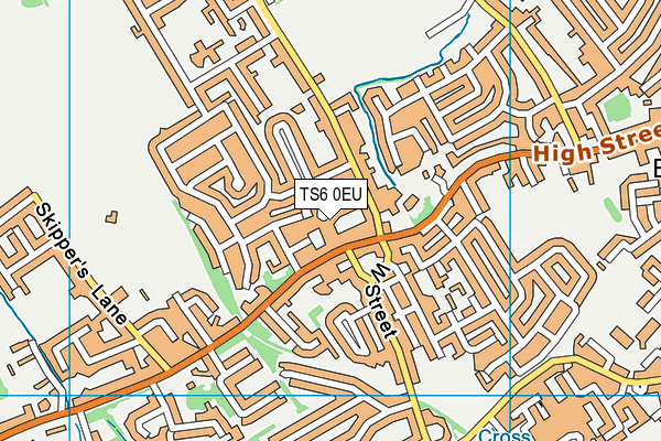 TS6 0EU map - OS VectorMap District (Ordnance Survey)