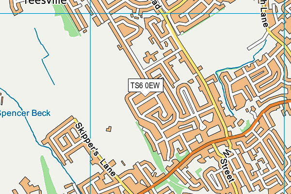 TS6 0EW map - OS VectorMap District (Ordnance Survey)