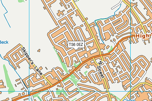 TS6 0EZ map - OS VectorMap District (Ordnance Survey)