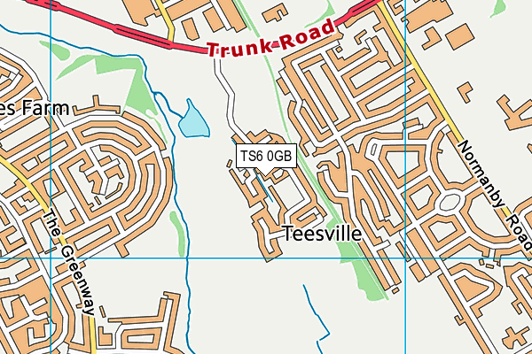 TS6 0GB map - OS VectorMap District (Ordnance Survey)