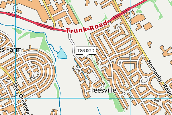 TS6 0GD map - OS VectorMap District (Ordnance Survey)