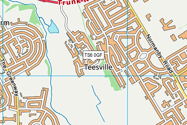 TS6 0GF map - OS VectorMap District (Ordnance Survey)