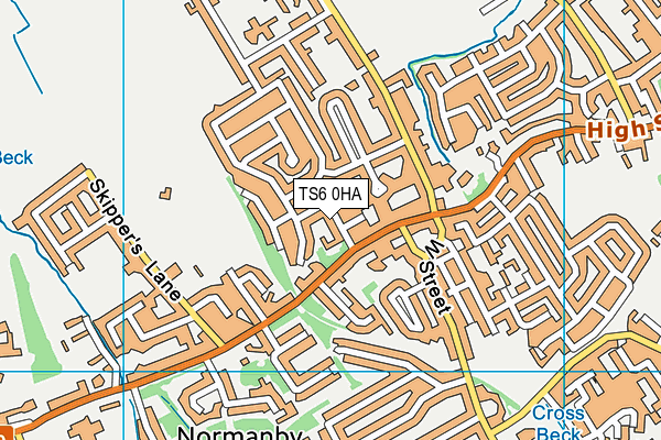 TS6 0HA map - OS VectorMap District (Ordnance Survey)