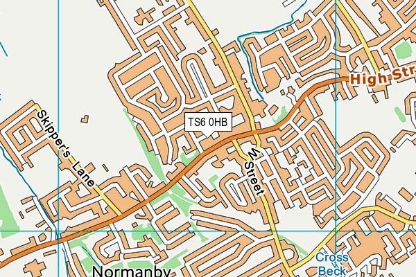 TS6 0HB map - OS VectorMap District (Ordnance Survey)