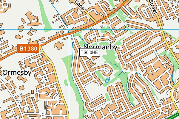 TS6 0HE map - OS VectorMap District (Ordnance Survey)