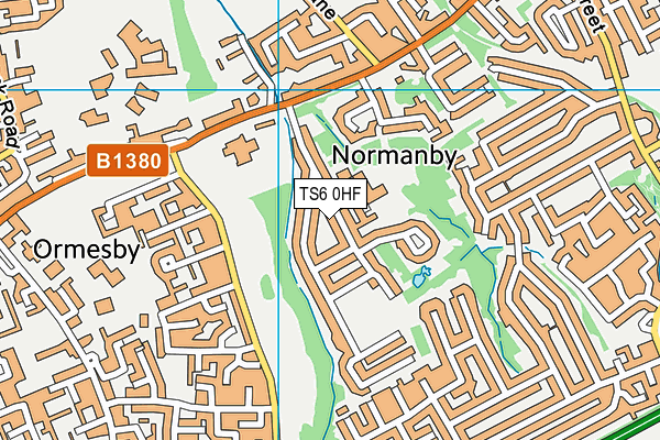 TS6 0HF map - OS VectorMap District (Ordnance Survey)