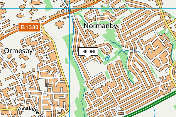 TS6 0HL map - OS VectorMap District (Ordnance Survey)