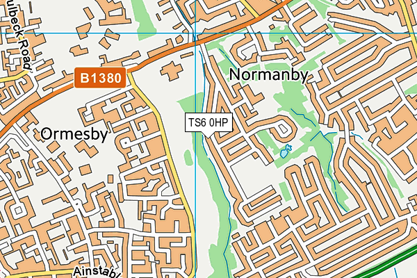 TS6 0HP map - OS VectorMap District (Ordnance Survey)