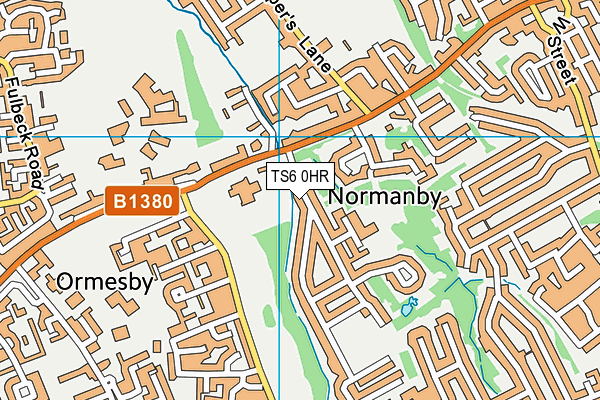 TS6 0HR map - OS VectorMap District (Ordnance Survey)