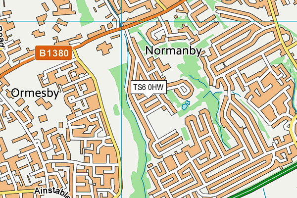 TS6 0HW map - OS VectorMap District (Ordnance Survey)