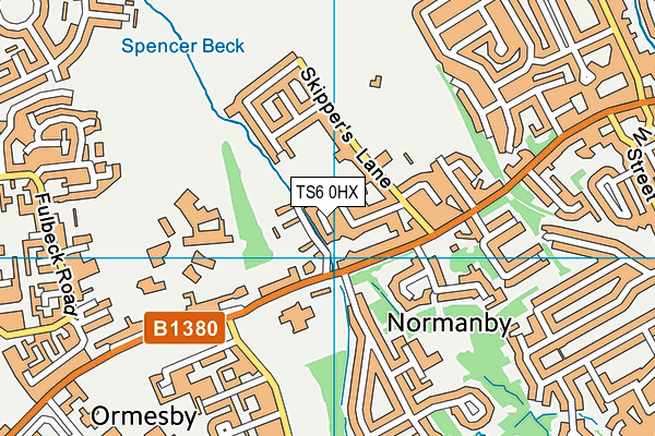 TS6 0HX map - OS VectorMap District (Ordnance Survey)