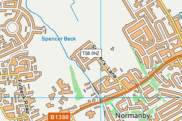 TS6 0HZ map - OS VectorMap District (Ordnance Survey)