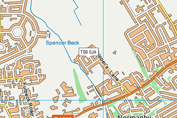 TS6 0JA map - OS VectorMap District (Ordnance Survey)
