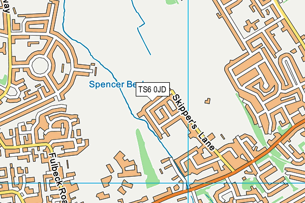 TS6 0JD map - OS VectorMap District (Ordnance Survey)