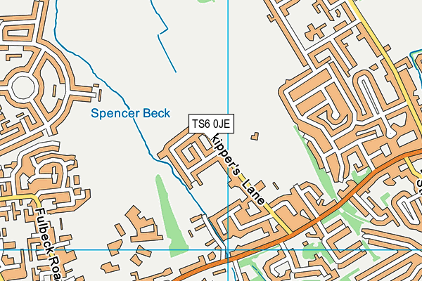 TS6 0JE map - OS VectorMap District (Ordnance Survey)