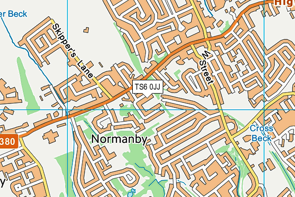 TS6 0JJ map - OS VectorMap District (Ordnance Survey)