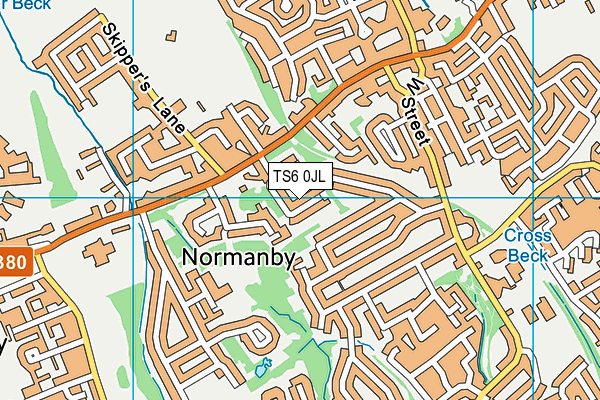 TS6 0JL map - OS VectorMap District (Ordnance Survey)