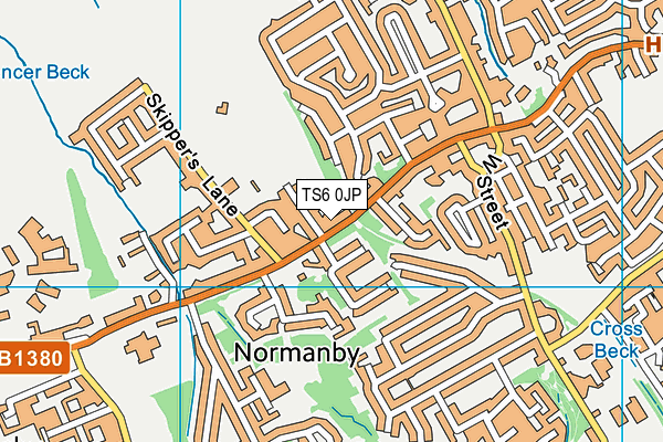 TS6 0JP map - OS VectorMap District (Ordnance Survey)