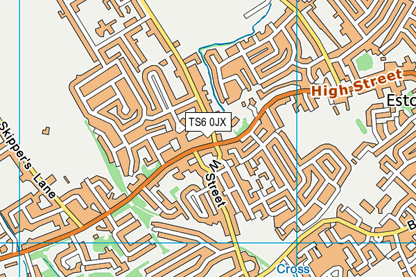 TS6 0JX map - OS VectorMap District (Ordnance Survey)