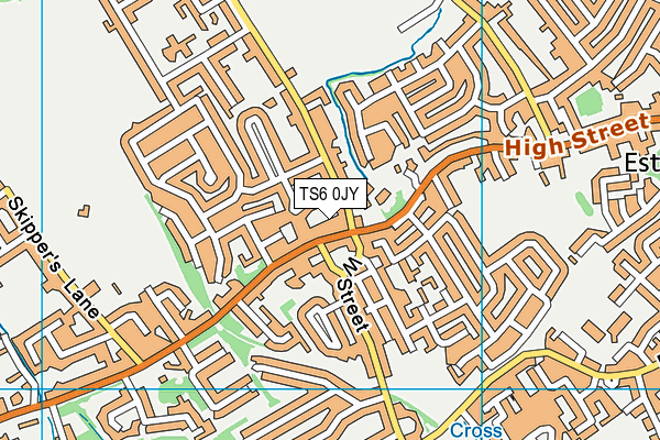 TS6 0JY map - OS VectorMap District (Ordnance Survey)