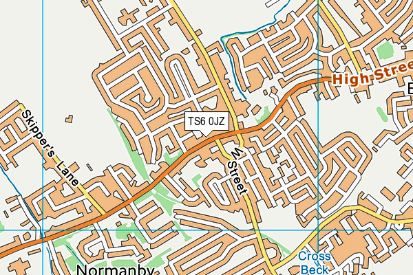 TS6 0JZ map - OS VectorMap District (Ordnance Survey)