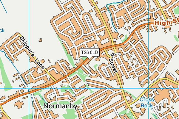 TS6 0LD map - OS VectorMap District (Ordnance Survey)