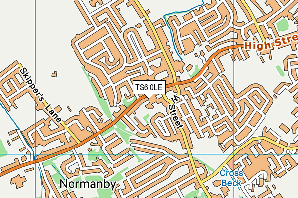 TS6 0LE map - OS VectorMap District (Ordnance Survey)