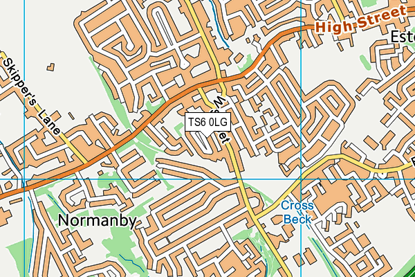 TS6 0LG map - OS VectorMap District (Ordnance Survey)