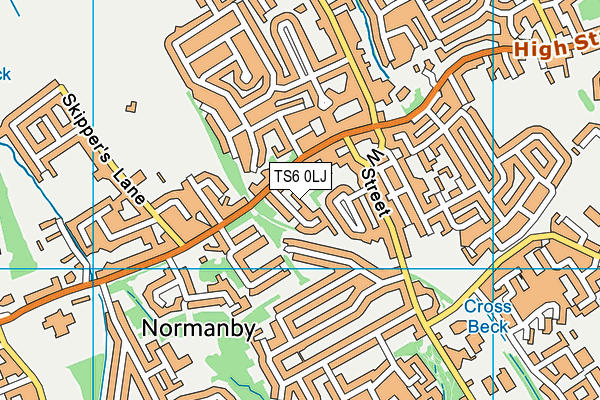 TS6 0LJ map - OS VectorMap District (Ordnance Survey)