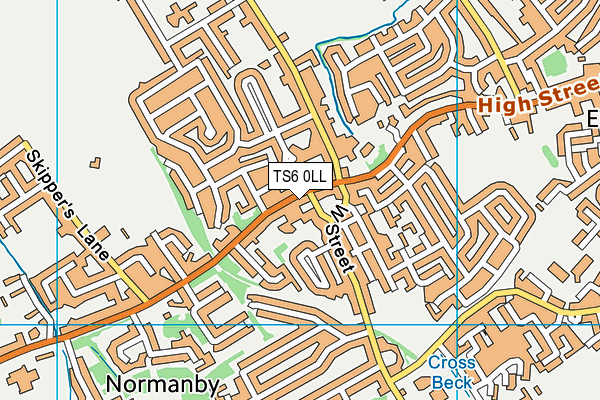 TS6 0LL map - OS VectorMap District (Ordnance Survey)