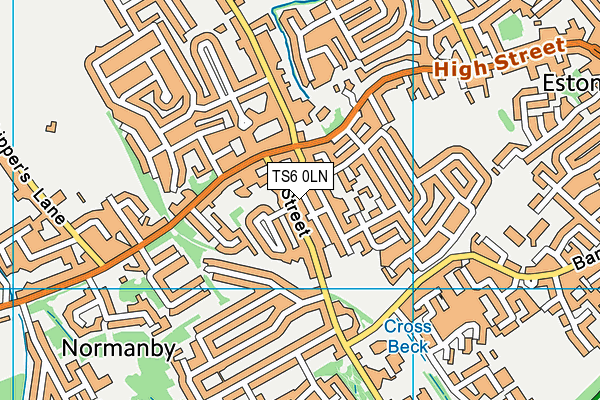 TS6 0LN map - OS VectorMap District (Ordnance Survey)