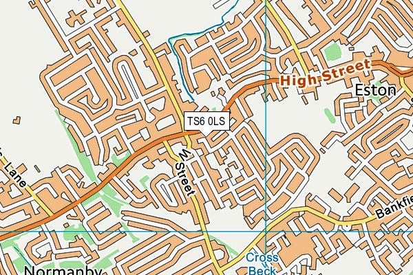 TS6 0LS map - OS VectorMap District (Ordnance Survey)