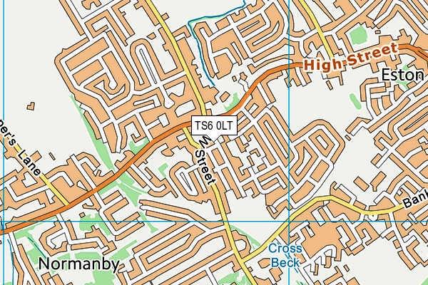 TS6 0LT map - OS VectorMap District (Ordnance Survey)