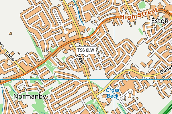 TS6 0LW map - OS VectorMap District (Ordnance Survey)