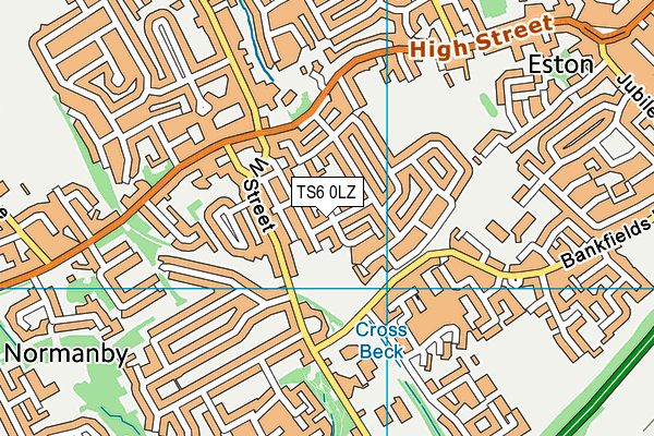 TS6 0LZ map - OS VectorMap District (Ordnance Survey)