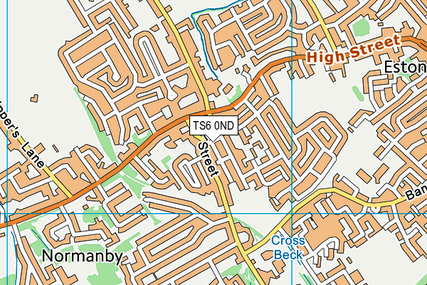 TS6 0ND map - OS VectorMap District (Ordnance Survey)