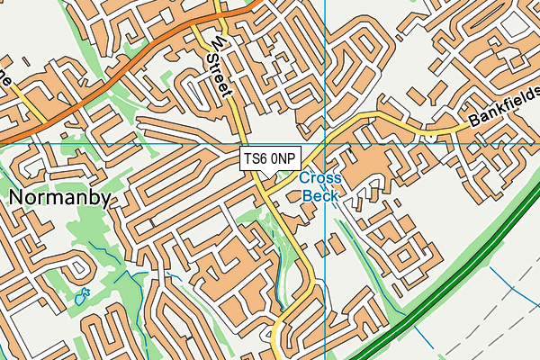 Normanby Primary School map (TS6 0NP) - OS VectorMap District (Ordnance Survey)
