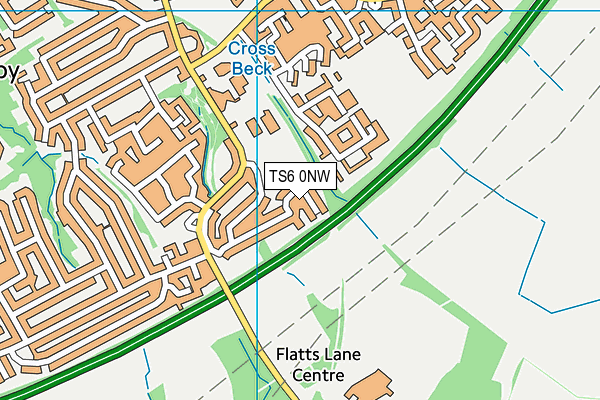 TS6 0NW map - OS VectorMap District (Ordnance Survey)