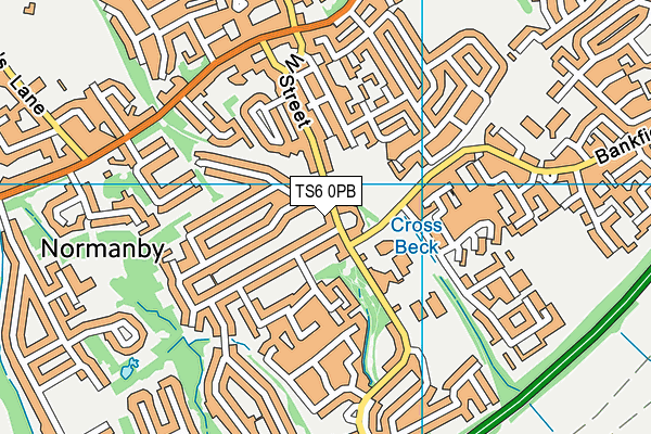 TS6 0PB map - OS VectorMap District (Ordnance Survey)