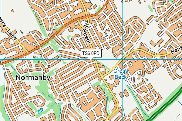 TS6 0PD map - OS VectorMap District (Ordnance Survey)