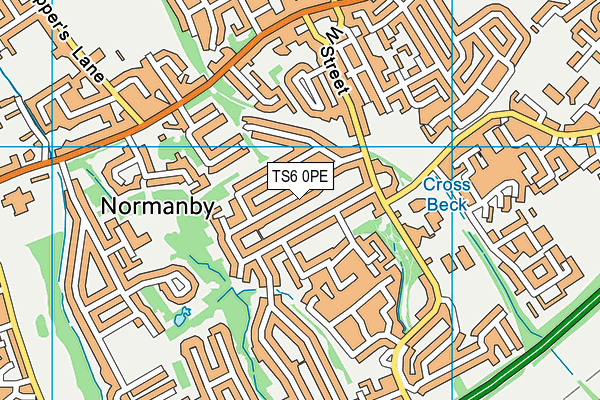 TS6 0PE map - OS VectorMap District (Ordnance Survey)