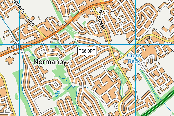 TS6 0PF map - OS VectorMap District (Ordnance Survey)