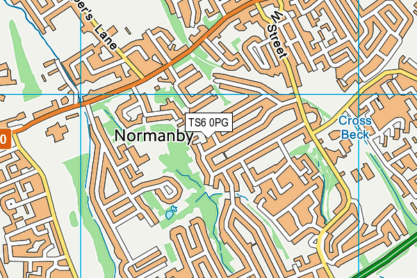 TS6 0PG map - OS VectorMap District (Ordnance Survey)