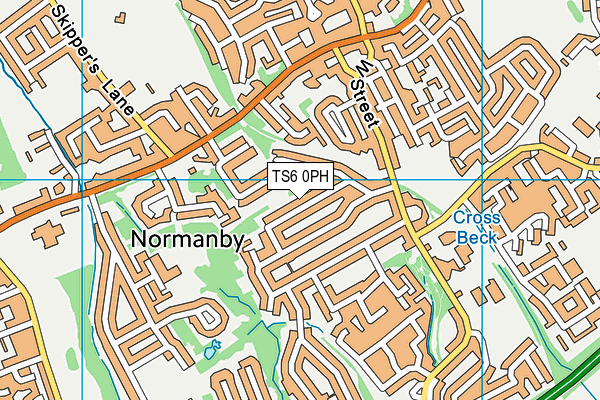 TS6 0PH map - OS VectorMap District (Ordnance Survey)