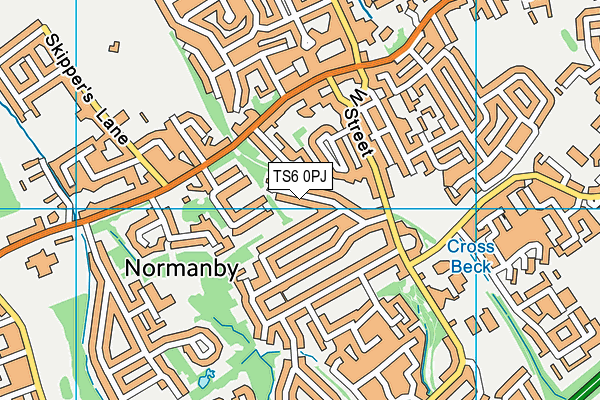 TS6 0PJ map - OS VectorMap District (Ordnance Survey)