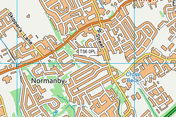 TS6 0PL map - OS VectorMap District (Ordnance Survey)