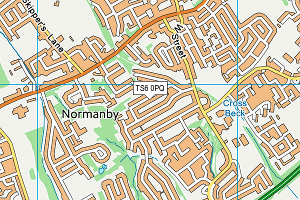TS6 0PQ map - OS VectorMap District (Ordnance Survey)