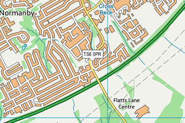 TS6 0PR map - OS VectorMap District (Ordnance Survey)